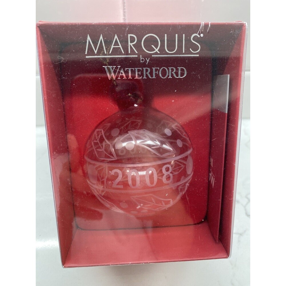 Waterford 2008 Marquis Annual Ball Christmas Ornament Holiday Tree